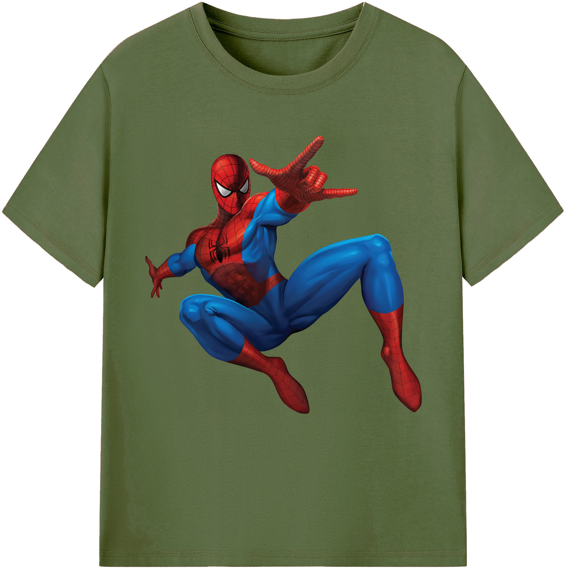 （画像用） Spider Man スパイダーマン 綿100％半袖Tシャツ（フロントプリント）